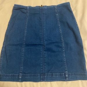 free people jean skirt